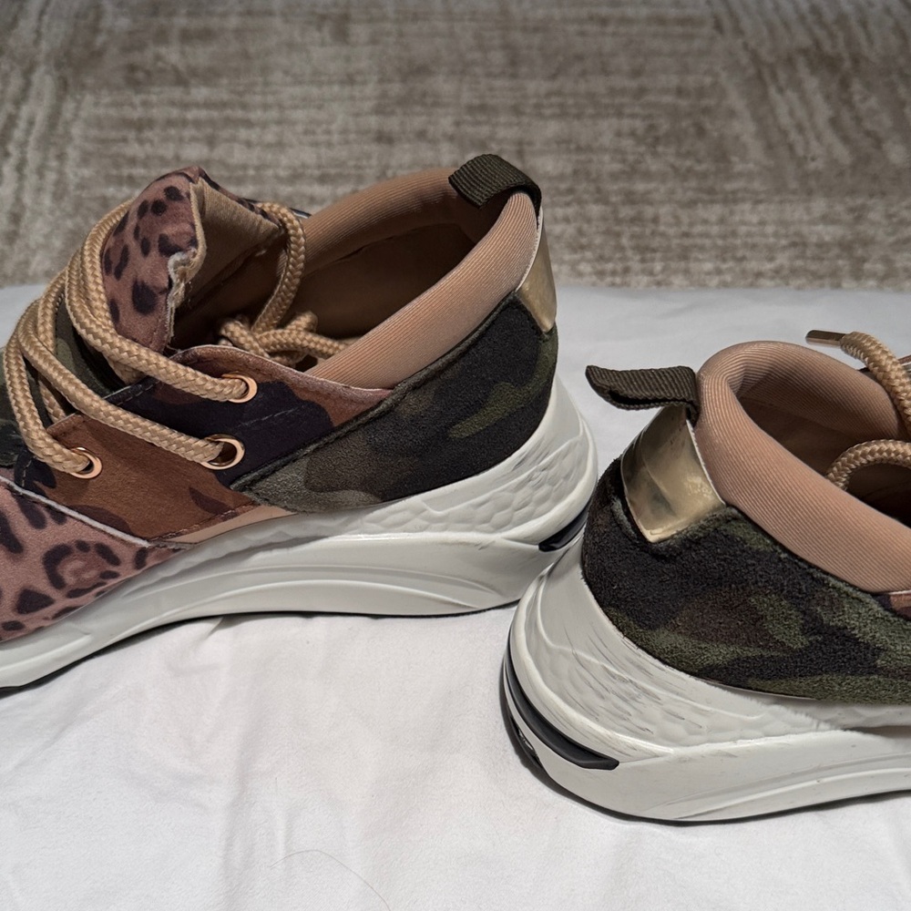 Camouflage and Leopard Print Sneakers - Picture 2 of 7